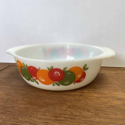 Vintage melkglas schaal fruit