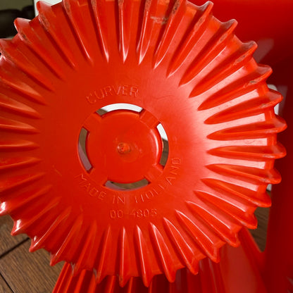 Vintage oranje flessenrek Curver
