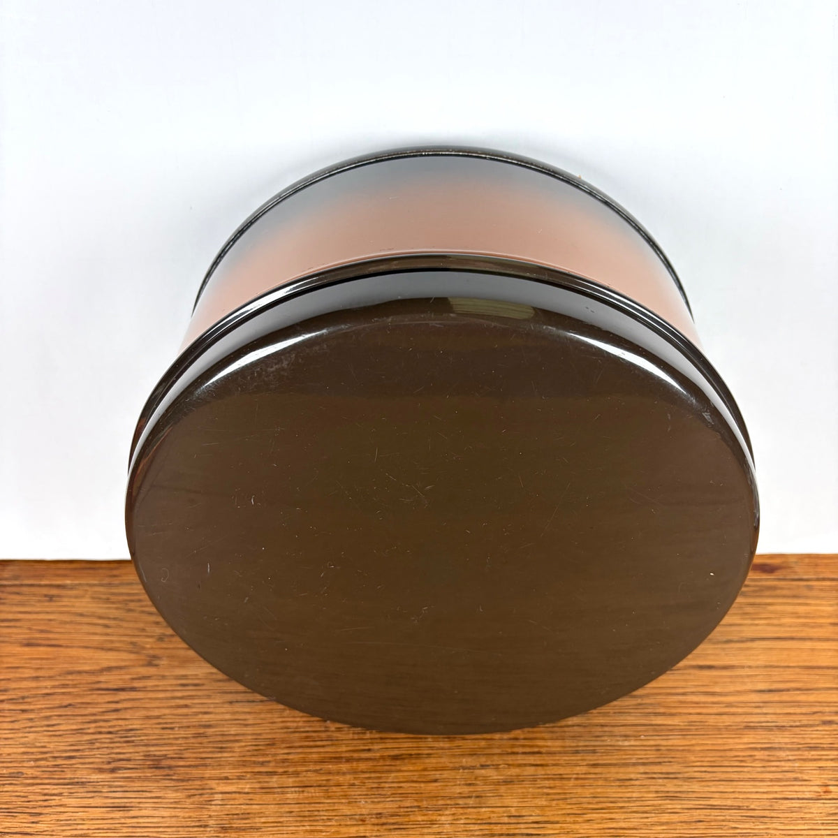 Vintage Brabantia ronde koektrommel bruin