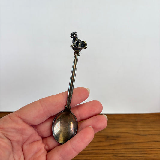Vintage Douwe Egberts koffielepeltje met katje