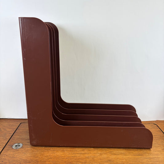 Vintage Discofoon LP houder bruin