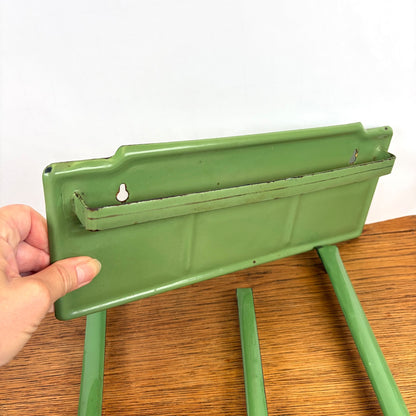Vintage emaille lepelrek groen