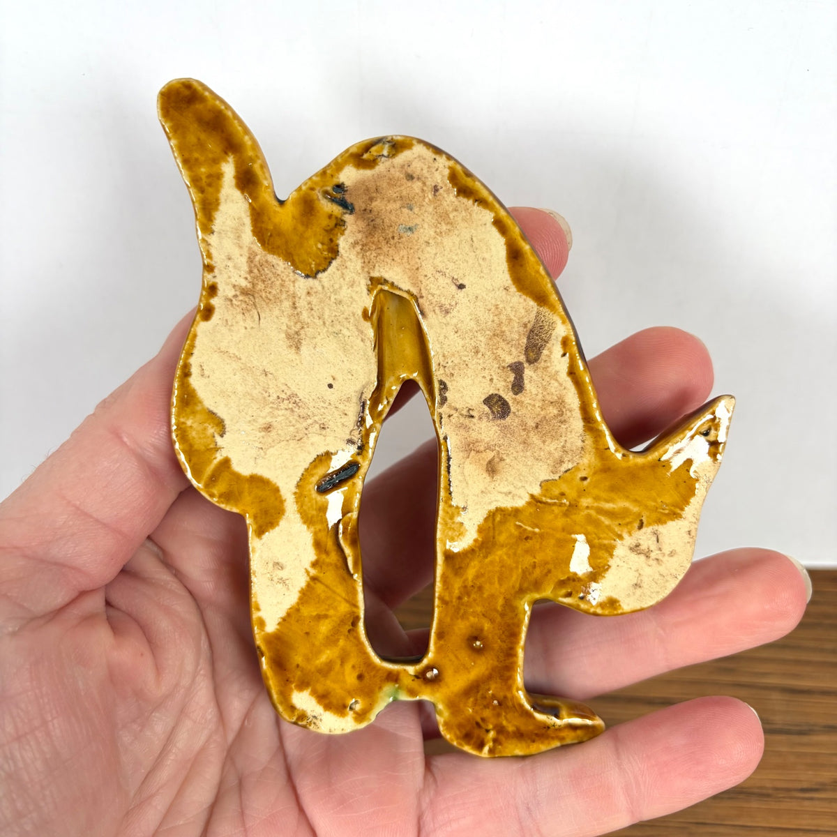 Vintage keramieken muurhanger kat