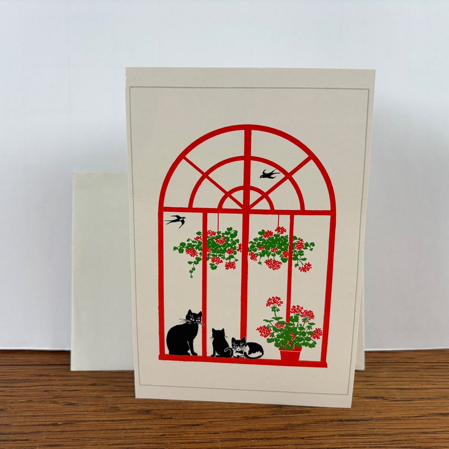 Vintage wenskaart Coos Storm rood
