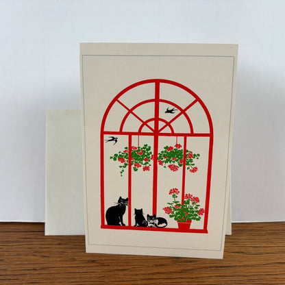 Vintage wenskaart Coos Storm rood