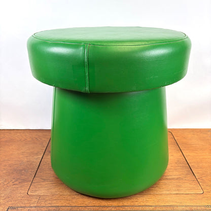 Vintage groene poef met opbergruimte
