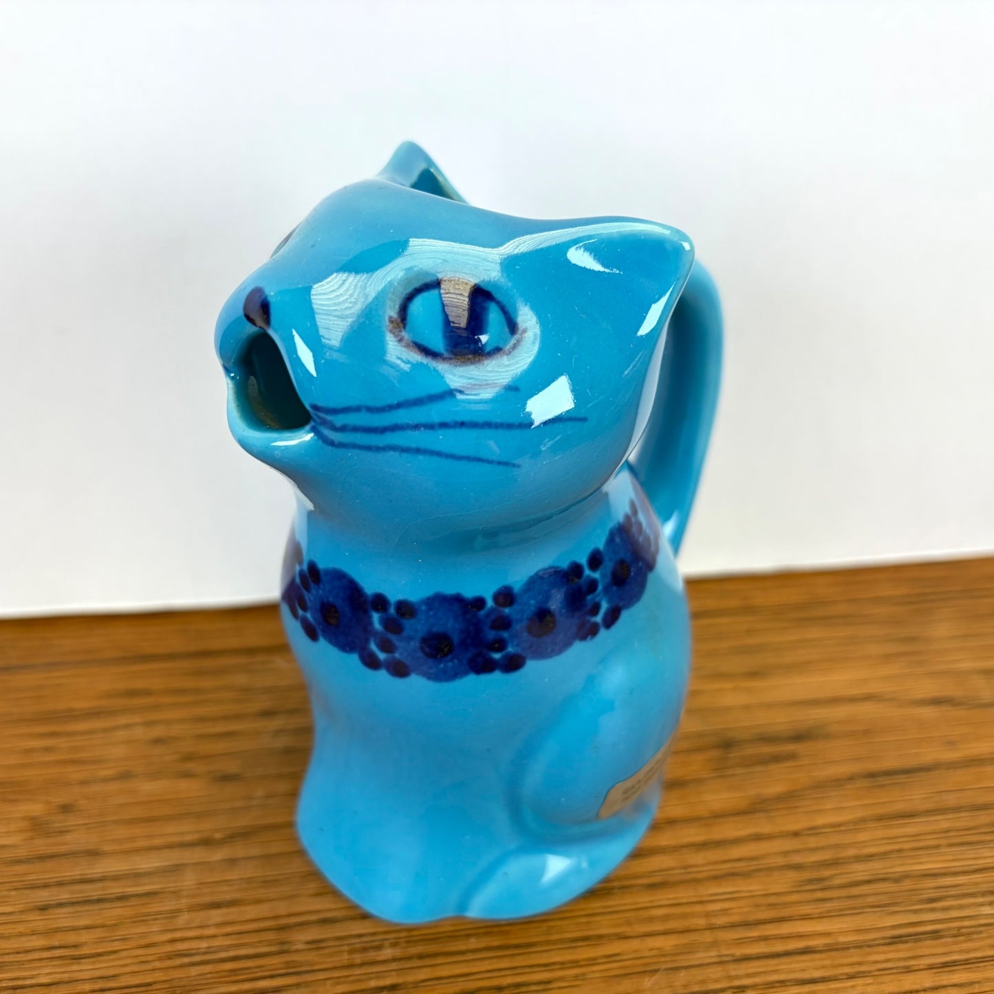 Vintage Guldkroken Hjo Sweden roomkannetje kat