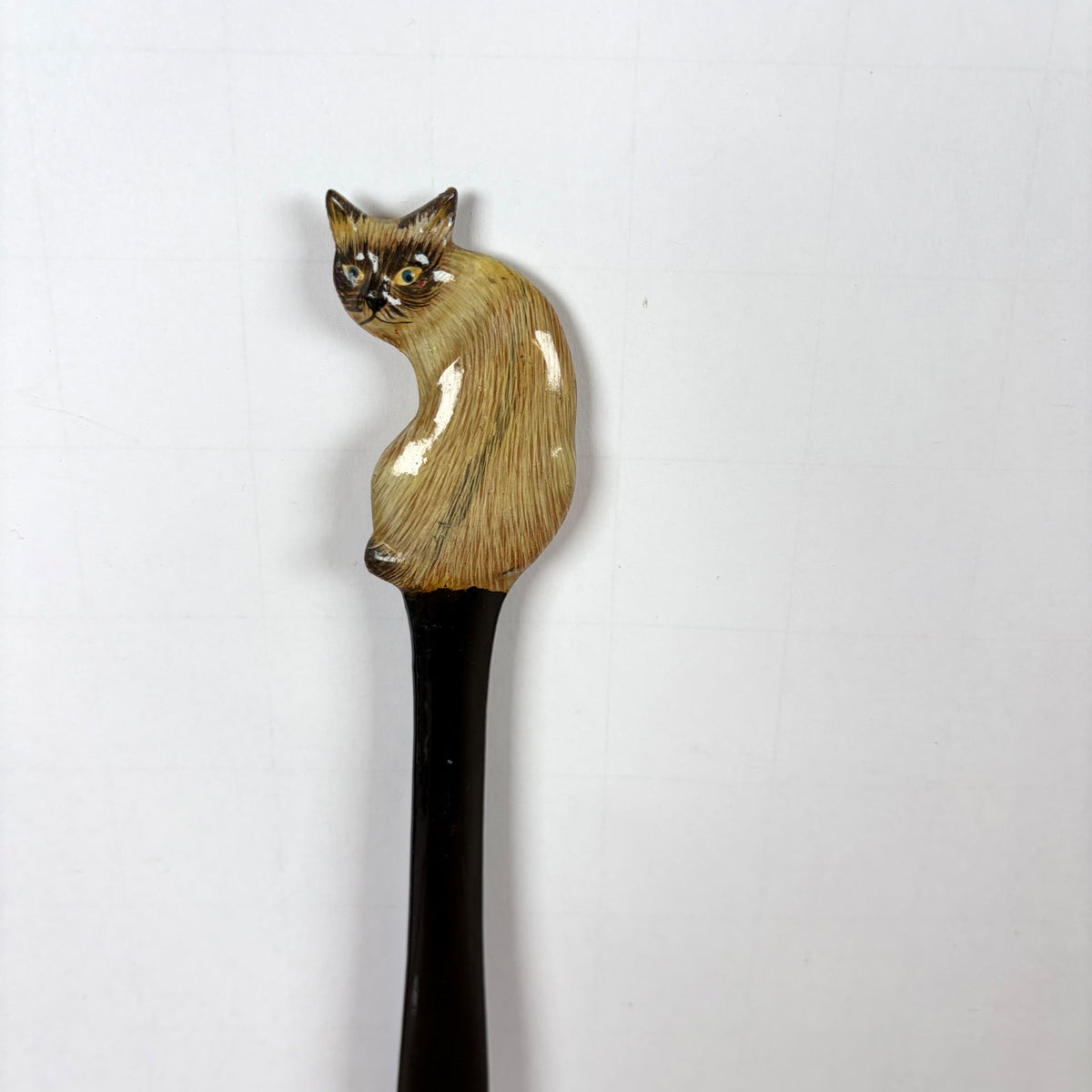 Briefopener met kat beige zwart