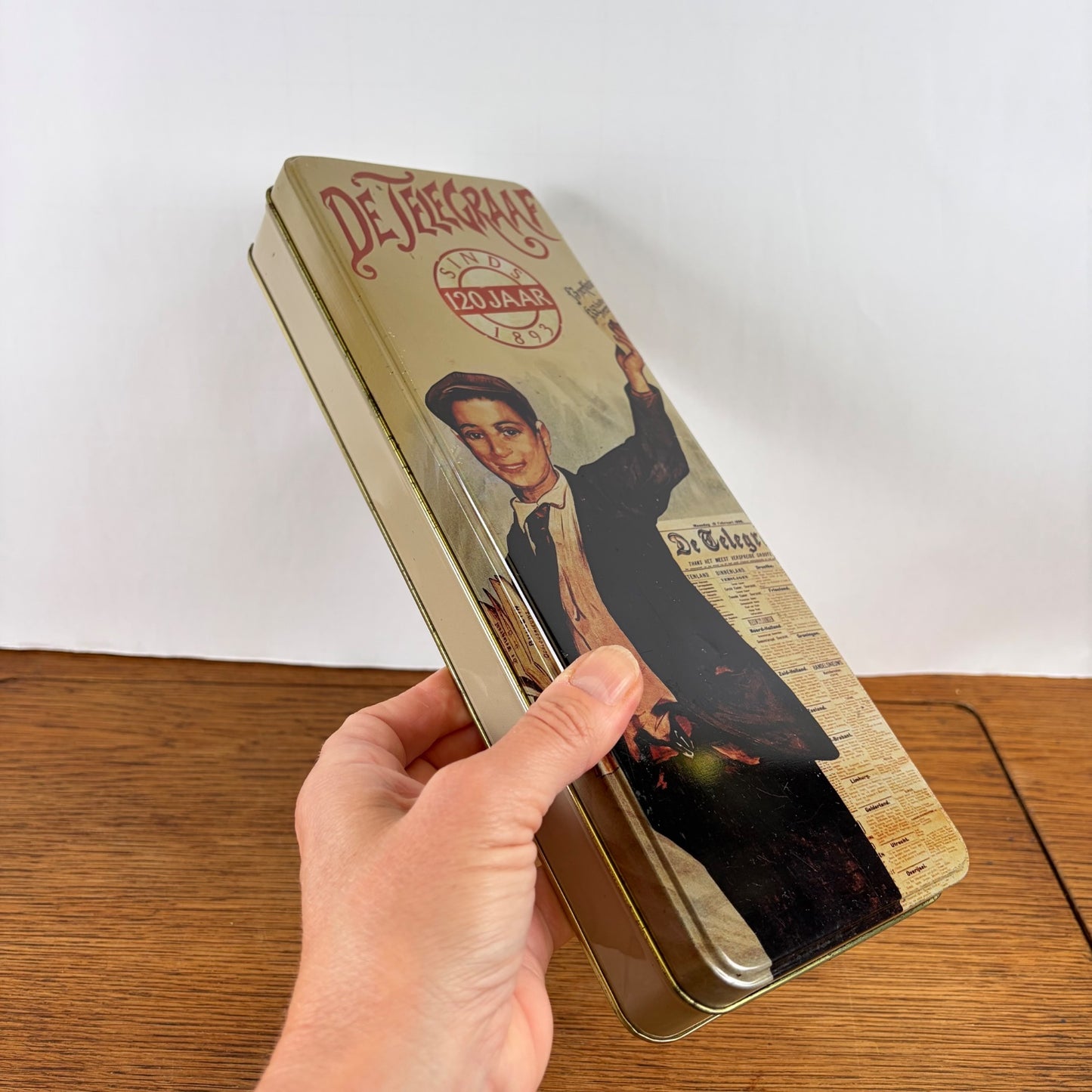 Retro De Telegraaf blik 120 jaar 1893