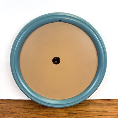Vintage ronde spiegel blauw grijs