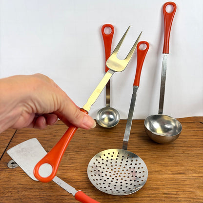 Vintage keukengerei set oranje Sola Elite