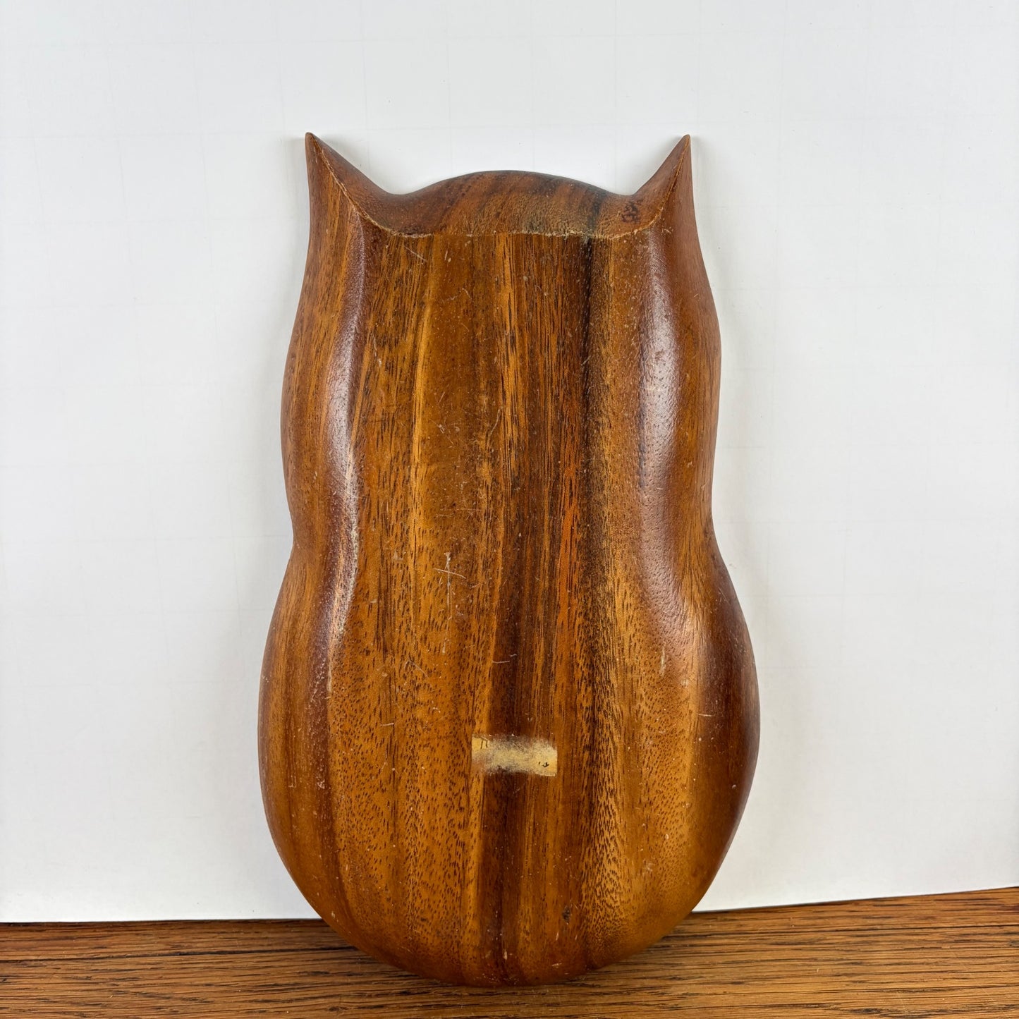 Vintage houten schaaltje uil