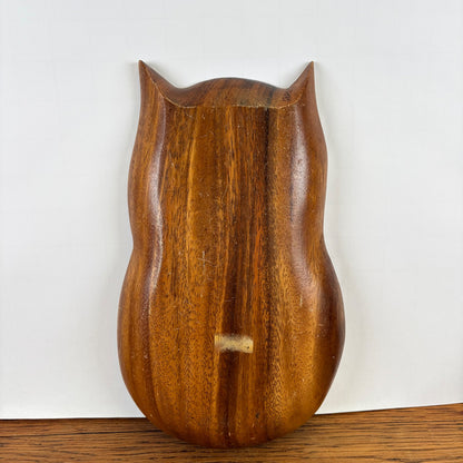 Vintage houten schaaltje uil