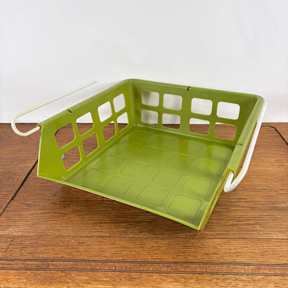 Vintage groen plastic hangmandje kast jaren 70