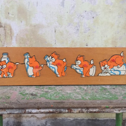 Vintage puzzel met katten