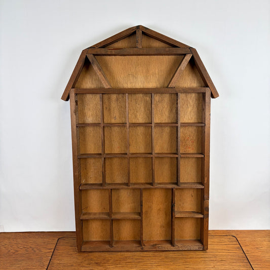 Vintage houten letterbak huisje