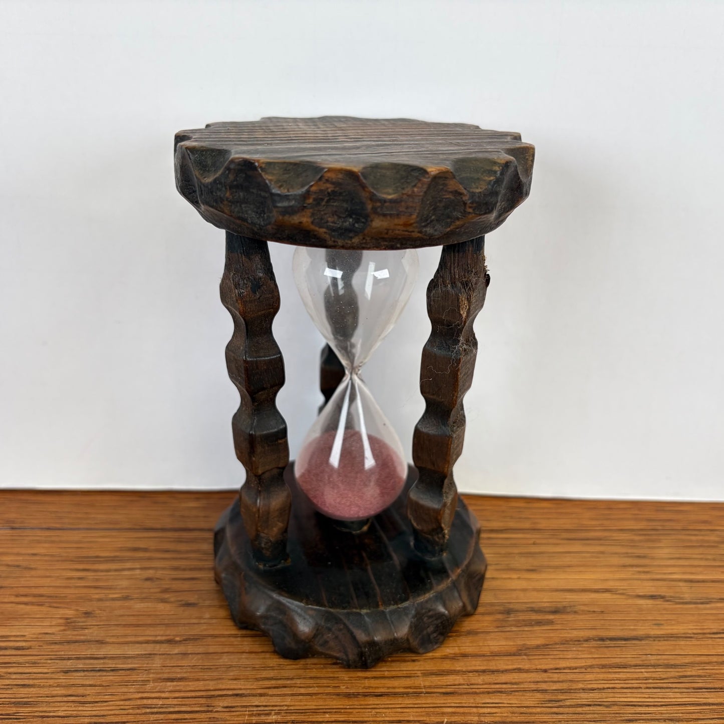 Vintage grote houten zandloper