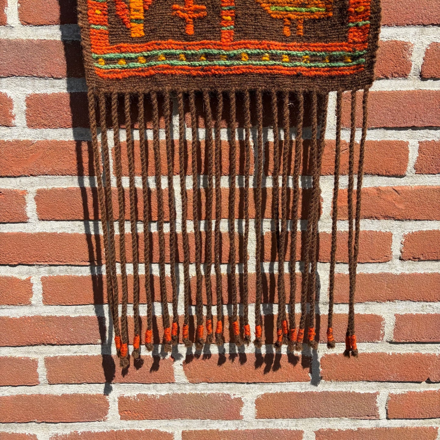 Vintage wollen wandkleed