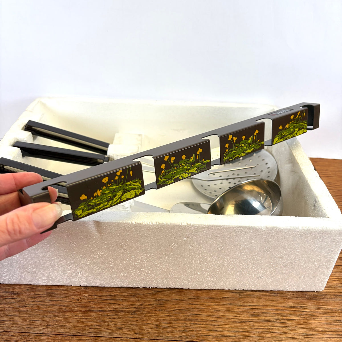 Vintage Brabantia keukengarnituur set Boterbloem