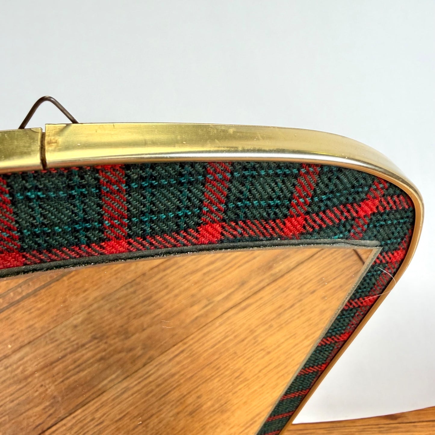 Vintage wandspiegel tartan