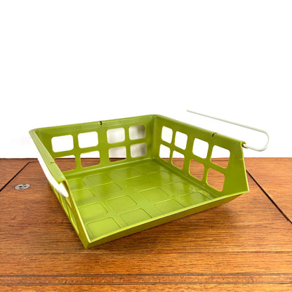 Vintage groen plastic hangmandje kast jaren 70