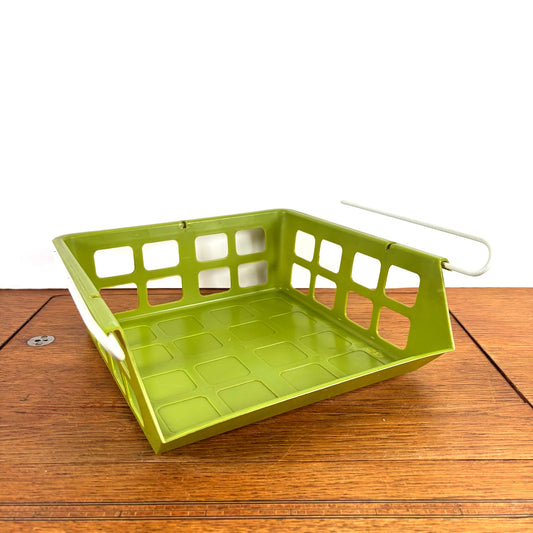 Vintage groen plastic hangmandje kast jaren 70