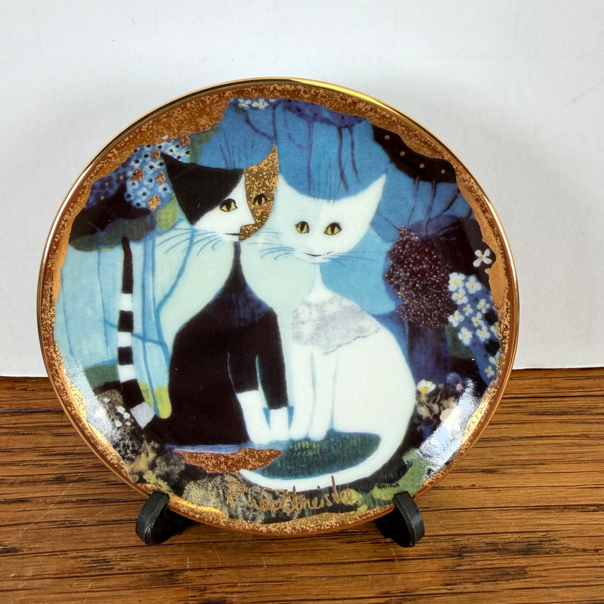 Vintage Rosina Wachtmeister mini bordje katten Goebel