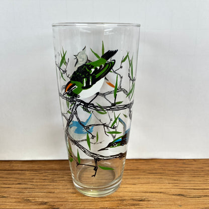 Vintage bierglas vogels