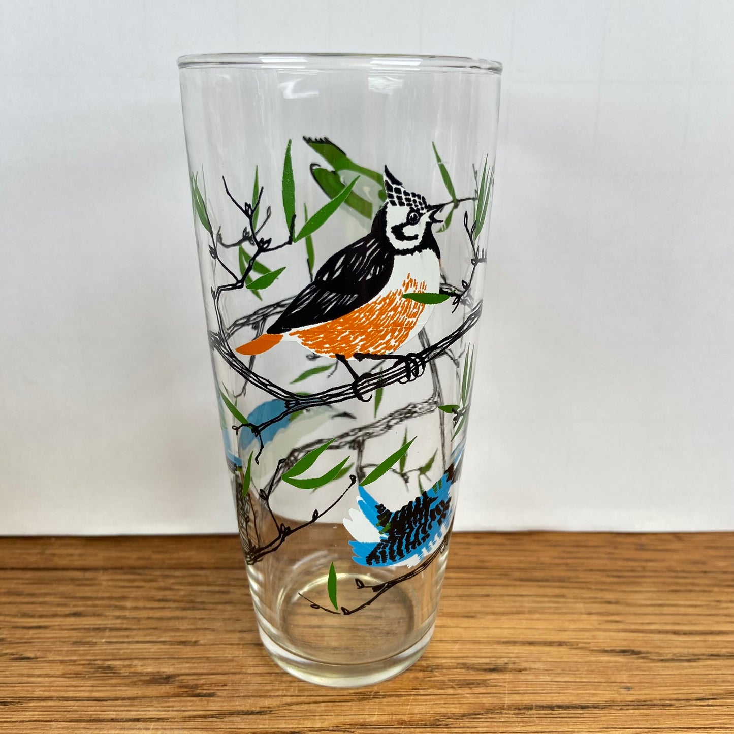 Vintage bierglas vogels