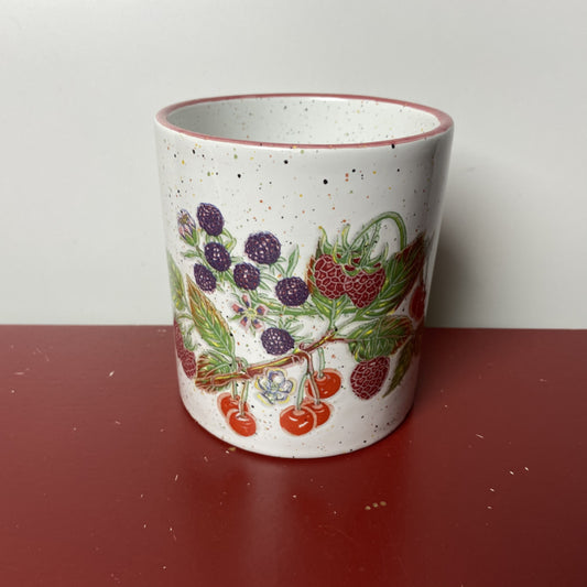 Bloempot met fruitmotief