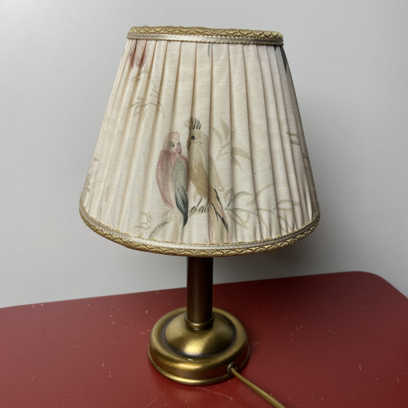 Vintage lamp met vogelprent