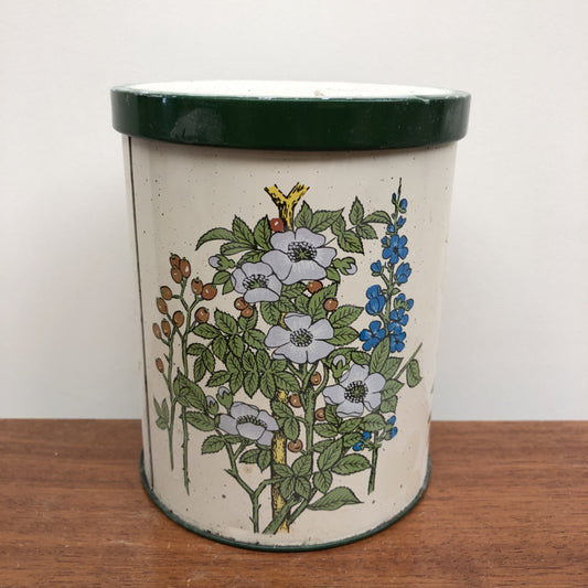 Vintage bloemen blik