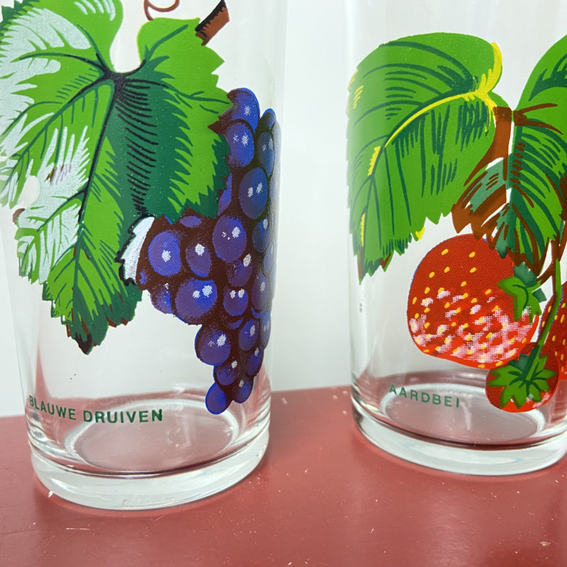 Set van 2 hoge fruitglazen