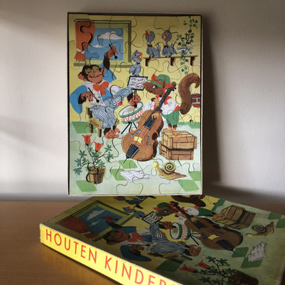 Vintage houten kinderpuzzel