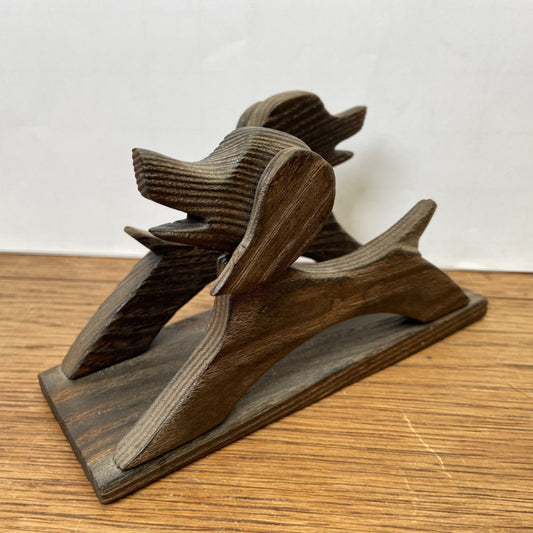 houten brievenhouder hond