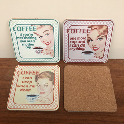 Retro onderzetters Coffee