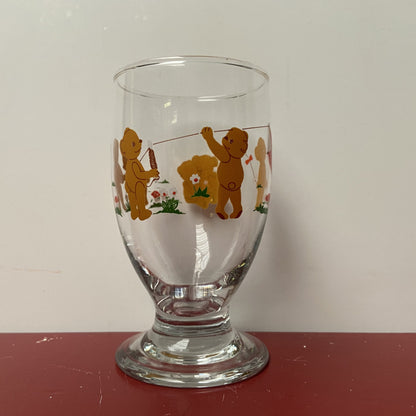 Vintage glaasje met beertjes