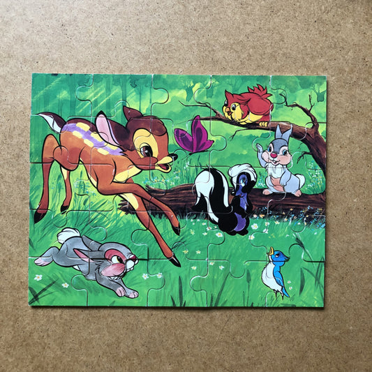 Vintage houten bambi puzzel