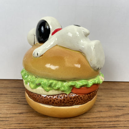 Snoopy spaarpot hamburger