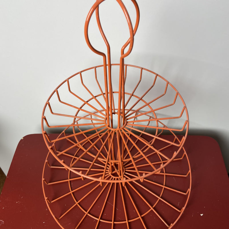 Vintage oranje etagere fruitrek