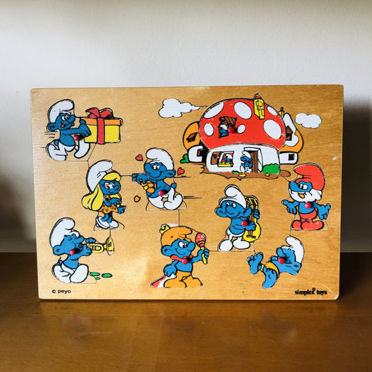 Vintage puzzel smurfen