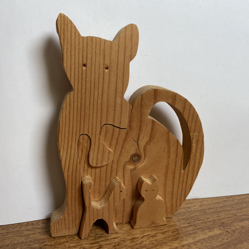 Grote houten puzzel katten