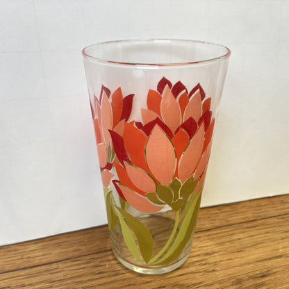 Vintage glas roze bloem