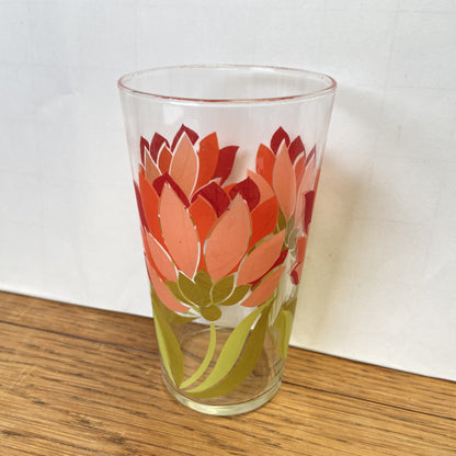 Vintage glas roze bloem