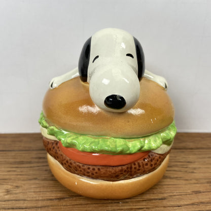 Snoopy spaarpot hamburger