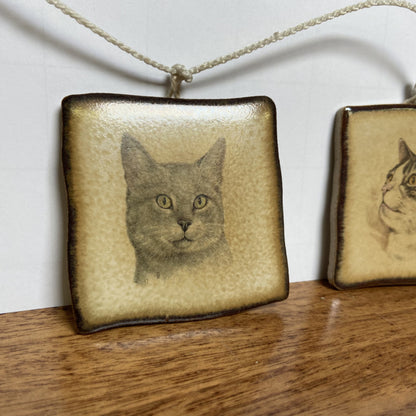 Vintage tegeltjes met katten