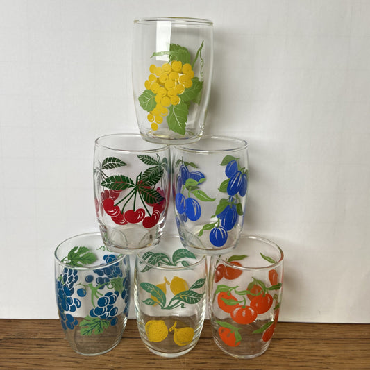 Set van 6 kleine glaasjes vintage