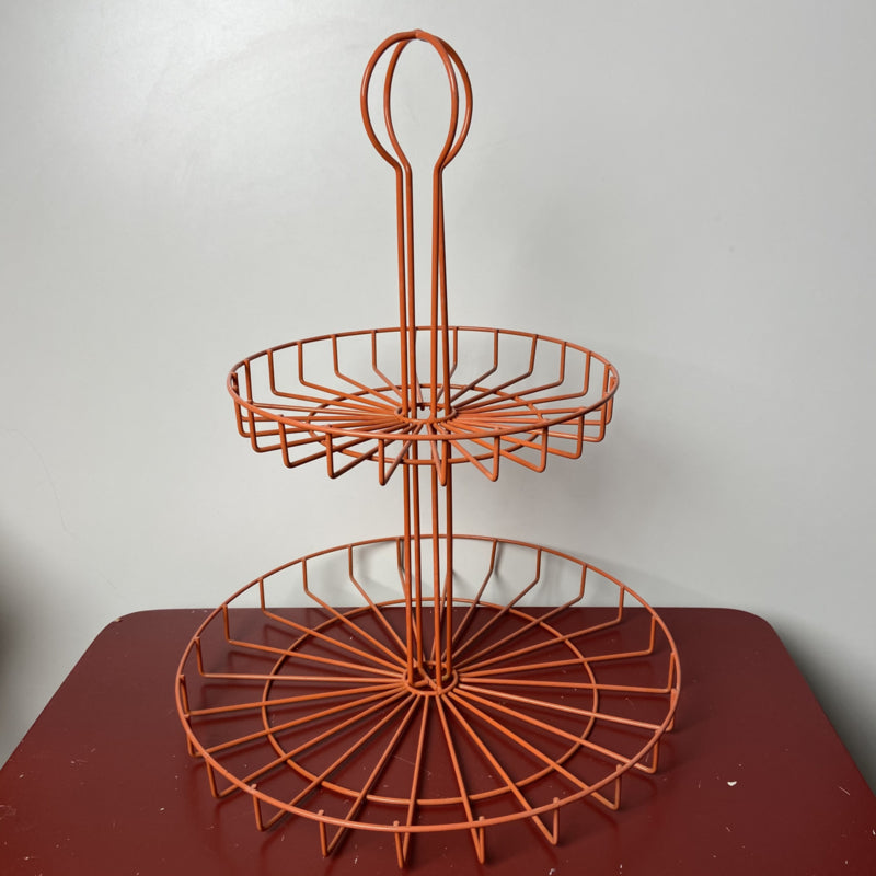 Vintage oranje etagere fruitrek