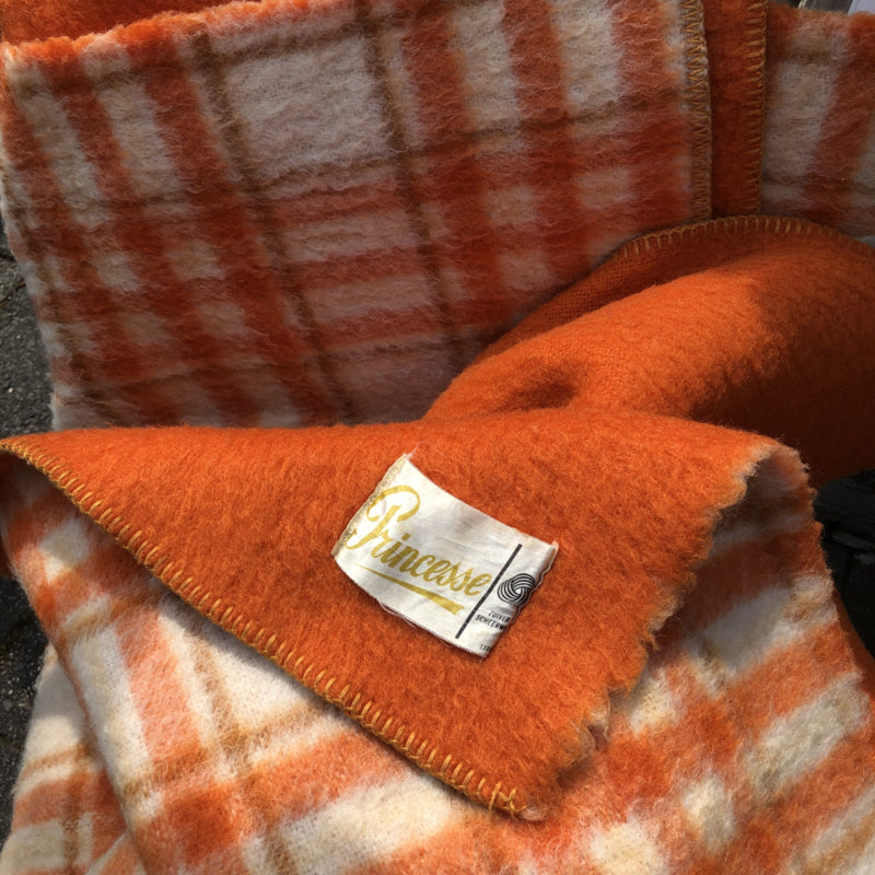 Wollen deken oranje