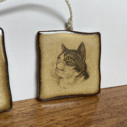 Vintage tegeltjes met katten